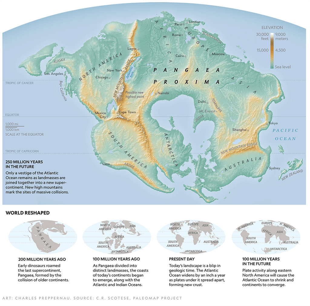 A New Supercontinent 250 Million Years From Now Arketyp